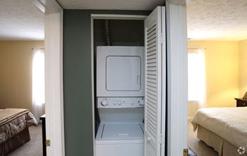 Washer and dryer included in all two bed two bath homes